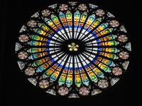 Die Rosette in der Westfassade des Straßburger Münsters