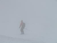 Erste Skifahrer unterwegs