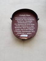 Inschrift am Goilath- Haus in Regensburg