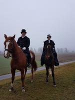 Die Familie Zweck als König Ludwig und Gemalin verabschieden uns bei Donaustauf