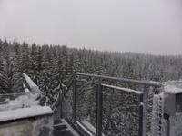 Oben auf der Sprungschanze.