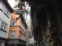 schön geschmückte Brückenhäuser