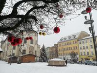 Schneegestöber in Traunstein