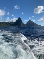 Letzter Blick auf die Pitons von St. Lucia
