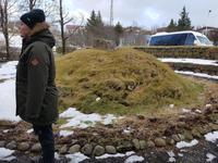 Island, Borganes, Grabhügel zur Egils saga