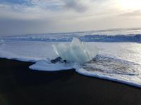 Island, Süden, Strand bei der Gletscherlagune