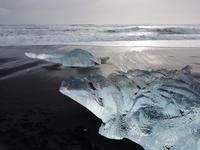 Island, Süden, Strand bei der Gletscherlagune