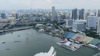 Singapur, Blick vom Observation Deck des Marina Bay Sands Hotels