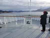 Hurtigrute, MS Finnmarken am Bug