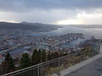 Hurtigrute, Blick vom Foyen auf Bergen