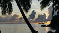 Sonnenuntergang an unserem Hotel auf Praslin