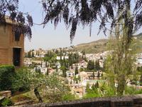 Granada, Blick von der Alhambra auf den Albaycín