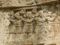 Reliefs in der Tankg-e Choqan-Schlucht