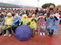 Riogordo, Eberhardt-Gruppe bei Regen, Wind u. Kälte im Passionsspiel (datenschutzkonform)