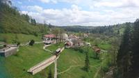 Ausblick aus den Höhlenfenstern, Predjama, Slowenien