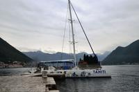 163 Bucht von Kotor von der Insel Maria auf dem Felsen