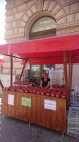 Leckere Erdbeeren auf dem Markt von Zagreb