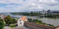 Bratislava - Blick von der Pressburg zur Donau