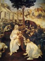 Uffizien: Anbetung der Könige von Leonardo da Vinci , unvollendet