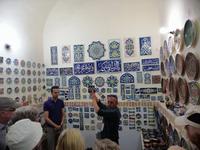 Majolika-Händler auf dem Registan in Samarkand