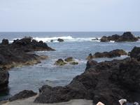 an den Lava - Meerbecken von Biscoitos