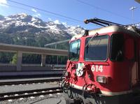 Glacierexpress in St. Moritz vor der Abfahrt