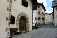 Engadinhäuser in Guarda