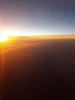 Sonnenuntergang auf demHeimflug