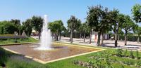Wasserspiele an der Promenade von Ahlbeck