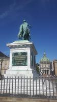 Kopenhagen - Schlossplatz Amalienborg (Reiterstandbild Frederik V. mit Marmorkirche)