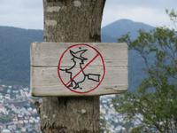 Verbotsschild auf dem Floyen