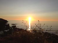 Untergehende Sonne in Newquay 