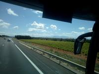 Anfahrt durch Frankreich, die Pyrennäen im Blick