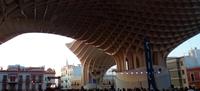 Moderne Holzarchitektur in Sevilla