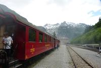 Blick von Gletsch zum Rhonegletscher