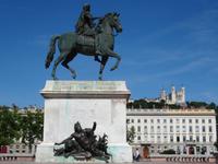 Lyon - Place Bellecour mit Denkmal von Louis XiV
