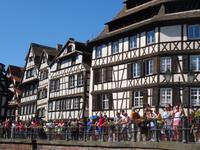 Strasbourg - Fahrt auf der Ill , Petite France = Klein-Frankreich