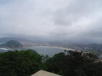 Blick auf La Concha bei Sturm