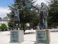Monument der Stadtgründer von Lugo Paulus Fabius Maximus und Kaiser Augustus
