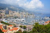 Blick auf den Hafen und Formel 1 Rennstrecke