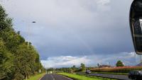 Regenbogen auf der  Fahrt zurück nach Glasgow