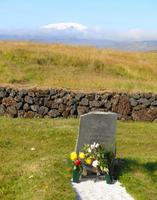 Island - Halbinsel Snæfellsnes - Blick von Búðir auf den Gletscherberg Snæfellsjökull 