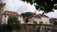 Blick auf die Burg von Laibach, Ljubljana