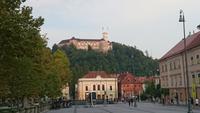 Blick auf den Burgberg Ljubljanas