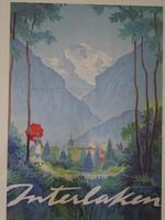 Historisches Plakat von Interlaken