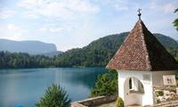 Blick von der Insel des Bleder Sees