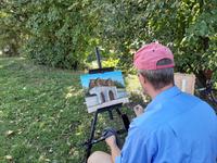 Moskau. Kolomenskoje. Maler vor dem Tor.