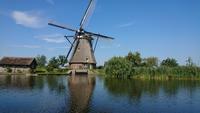 historische Windmühle in Kinderdijk