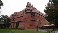 Außenansicht der hinteren Burganlage der Marienburg