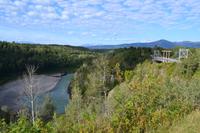 Auf dem Weg nach Alaska - Hängebrücke über den Hagwilget Canyon